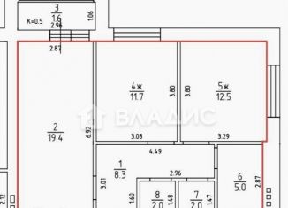 Продаю 2-ком. квартиру, 60.9 м2, Калининград, Артиллерийская улица, 87, Ленинградский район