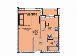 Продажа однокомнатной квартиры, 41.6 м2, сельский посёлок Новинки, Инженерный проезд, 7к2, ЖК Стрижи