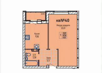 Однокомнатная квартира на продажу, 41.6 м2, сельский посёлок Новинки, Инженерный проезд, 7к2, ЖК Стрижи