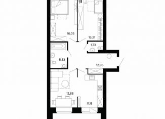 Продажа 2-комнатной квартиры, 83 м2, Берёзовский, улица Победы, 5А, ЖК Уют-Сити