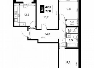 Продается 3-комнатная квартира, 77.8 м2, Москва, САО, Ленинградское шоссе, 228к7