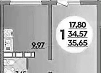 1-ком. квартира на продажу, 35.7 м2, Ростов-на-Дону, ЖК Платовский, улица Тимофеева, 20