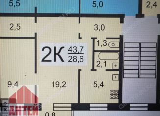 Продаю 2-ком. квартиру, 42.6 м2, Нижний Новгород, Путейская улица, 51