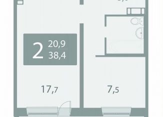 Продам двухкомнатную квартиру, 38.4 м2, поселок Зональная Станция, улица Королёва, 20