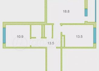 Продается 2-ком. квартира, 61.3 м2, Тюмень, улица Николая Фёдорова, 17, ЖК Семейный 2