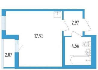 Продается квартира студия, 25.5 м2, посёлок Шушары