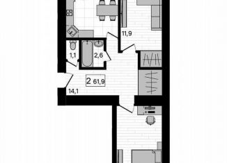 Продаю 2-ком. квартиру, 64 м2, село Чигири, Красивая улица, 23А