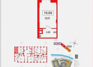 Продам помещение свободного назначения, 19.69 м2, Санкт-Петербург, Уральская улица, 23, муниципальный округ Остров Декабристов
