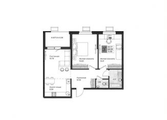 Продам 2-ком. квартиру, 71.6 м2, посёлок Берёзовый