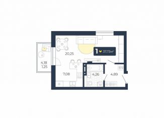 1-ком. квартира на продажу, 37.7 м2, посёлок Солонцы