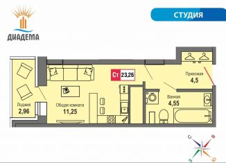 Квартира на продажу студия, 23.3 м2, Тверь, Пролетарский район