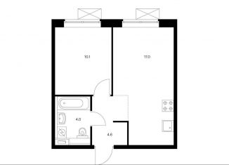 Продается 1-ком. квартира, 35.7 м2, Москва, жилой комплекс Полярная 25, 2.1, район Южное Медведково