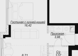 Квартира на продажу студия, 32.7 м2, Москва, 1-й Сетуньский проезд, вл6, ЖК Хайд