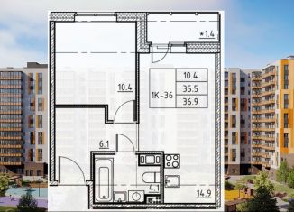 Продажа 1-ком. квартиры, 36.9 м2, Санкт-Петербург, улица Танкиста Хрустицкого, Кировский район