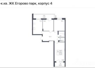 Продаю 3-комнатную квартиру, 74.6 м2, посёлок Жилино-1, жилой комплекс Егорово Парк, к4, ЖК Егорово Парк