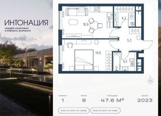 1-комнатная квартира на продажу, 47.6 м2, Москва, станция Покровское-Стрешнево