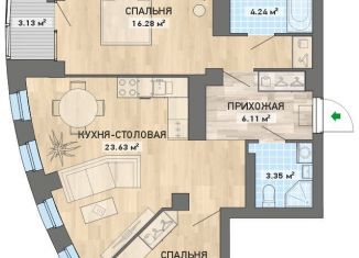 Продам 2-комнатную квартиру, 68.1 м2, Екатеринбург, ЖК Просторы