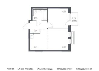 Однокомнатная квартира на продажу, 39 м2, село Лайково