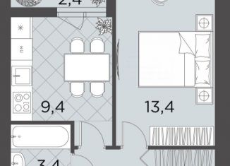 Продам 1-ком. квартиру, 33.7 м2, Волгоград, Советский район