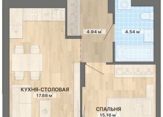 Продается 1-комнатная квартира, 46.3 м2, Екатеринбург, улица Уральских Рабочих, улица Уральских Рабочих