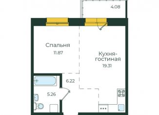 Продам 2-ком. квартиру, 46.7 м2, Иркутск, улица Пискунова, 132, ЖК Семья