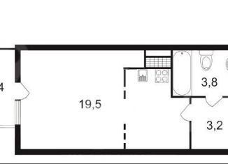 Сдается квартира студия, 27.9 м2, Санкт-Петербург, Русановская улица, 19к5, ЖК Ласточкино Гнездо