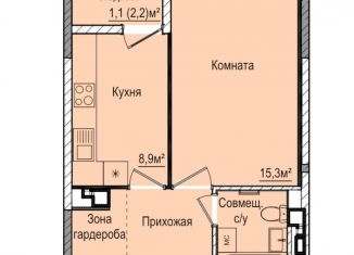 Продается 1-ком. квартира, 35.7 м2, Ижевск, ЖК Покровский