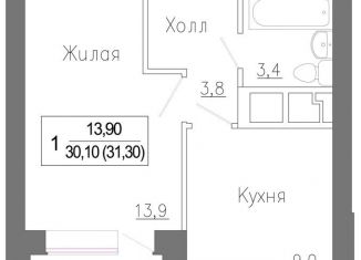 Продается 1-ком. квартира, 31.3 м2, деревня Сабурово, ЖК ЗаМитино, жилой комплекс ЗаМитино, к1