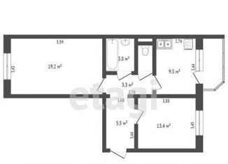 Продается двухкомнатная квартира, 48.5 м2, поселок городского типа Джубга, Советская улица, 37
