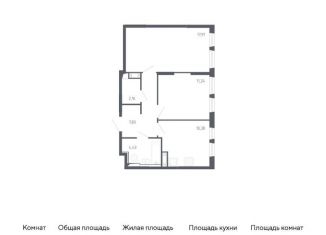 Двухкомнатная квартира на продажу, 53.9 м2, Москва, жилой комплекс Молжаниново, к1