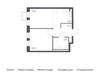 2-комнатная квартира на продажу, 34.3 м2, Ленинский городской округ, ЖК Горки Парк