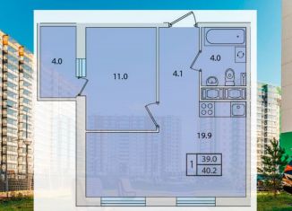 Продажа 1-комнатной квартиры, 40.2 м2, Санкт-Петербург, проспект Ветеранов, Кировский район