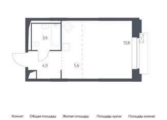 Продается квартира студия, 27 м2, Москва, жилой комплекс Верейская 41, к3/2, Можайский район