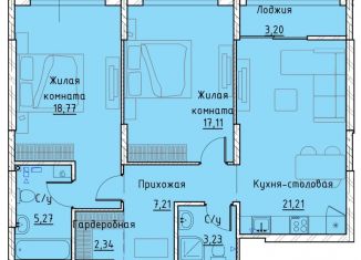 Продажа 2-ком. квартиры, 77 м2, Екатеринбург, Машинная улица, 1В/3, ЖК Клевер Парк