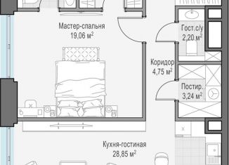 Продается однокомнатная квартира, 72.6 м2, Москва, метро Площадь Революции