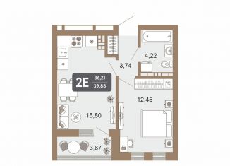 Продам 1-комнатную квартиру, 39.9 м2, Свердловская область