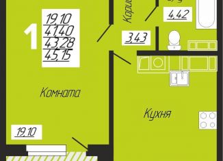 Продаю 1-комнатную квартиру, 45.2 м2, Смоленск, Промышленный район