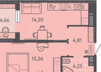 1-ком. квартира на продажу, 41.2 м2, Краснодар