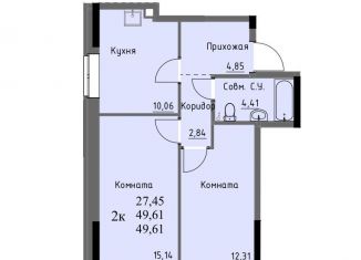 Продаю 2-комнатную квартиру, 49.6 м2, Ижевск, улица Ключевой Посёлок, 23литА, Первомайский район