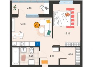 Продаю однокомнатную квартиру, 50.3 м2, Тюмень, ЖК Квартет