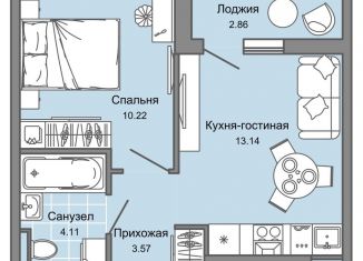 Продается 2-комнатная квартира, 32 м2, Ульяновская область, жилой комплекс Светлые кварталы, 2