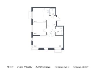 Продажа трехкомнатной квартиры, 68.5 м2, Московская область, микрорайон Пригород Лесное, к18