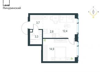 2-ком. квартира на продажу, 37.1 м2, Москва, ЗАО, жилой комплекс Левел Мичуринский, к3