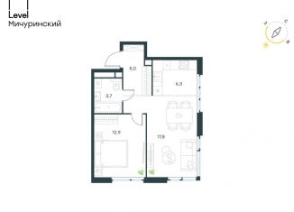 Продам двухкомнатную квартиру, 45.7 м2, Москва, жилой комплекс Левел Мичуринский, к7