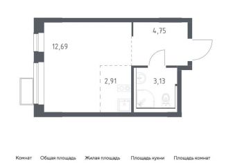 Продажа квартиры студии, 23.5 м2, посёлок Жилино-1