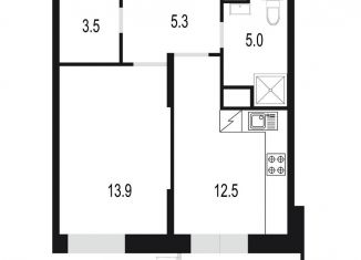Продаю однокомнатную квартиру, 44.3 м2, Одинцово, жилой комплекс Союзный, к2
