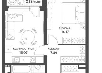 Продаю однокомнатную квартиру, 48.6 м2, Екатеринбург