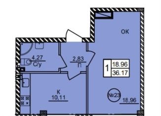 Продаю 1-комнатную квартиру, 36.2 м2, Севастополь