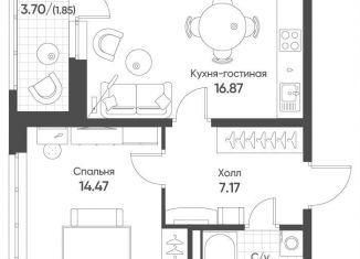 Продаю 1-ком. квартиру, 44.5 м2, Екатеринбург