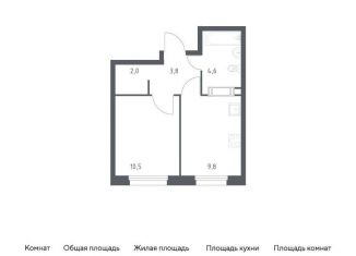 1-комнатная квартира на продажу, 30.5 м2, Москва, проспект Куприна, 30к9
